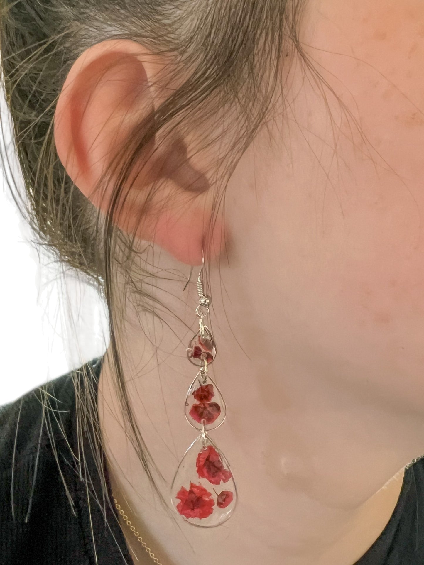 Botanical Earrings | Handmade Jewelry | Resin Craft