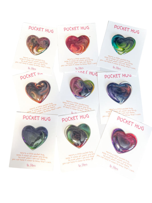 Pocket Hugs | Resin Craft | Heart Comfort | Fidget Heart