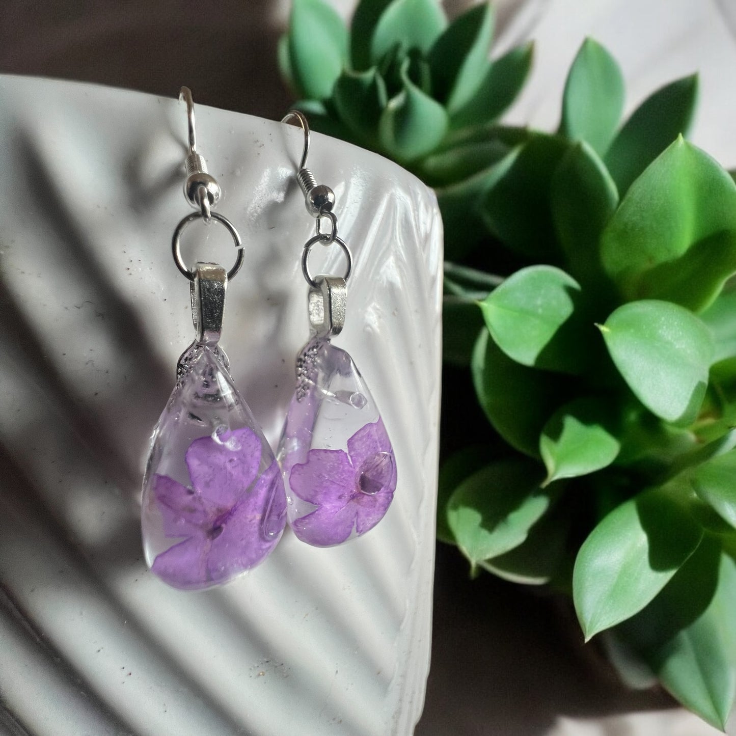Botanical Earrings | Handmade Jewelry | Resin Craft