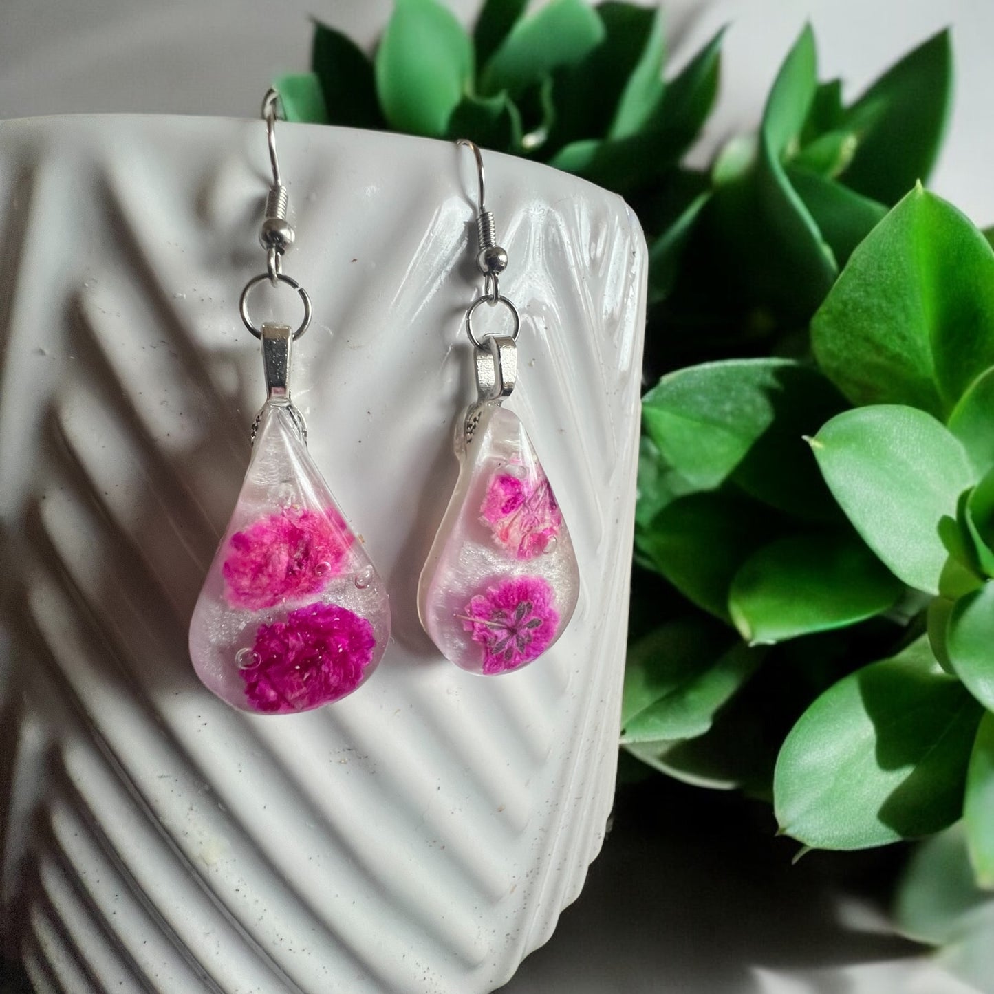 Botanical Earrings | Handmade Jewelry | Resin Craft
