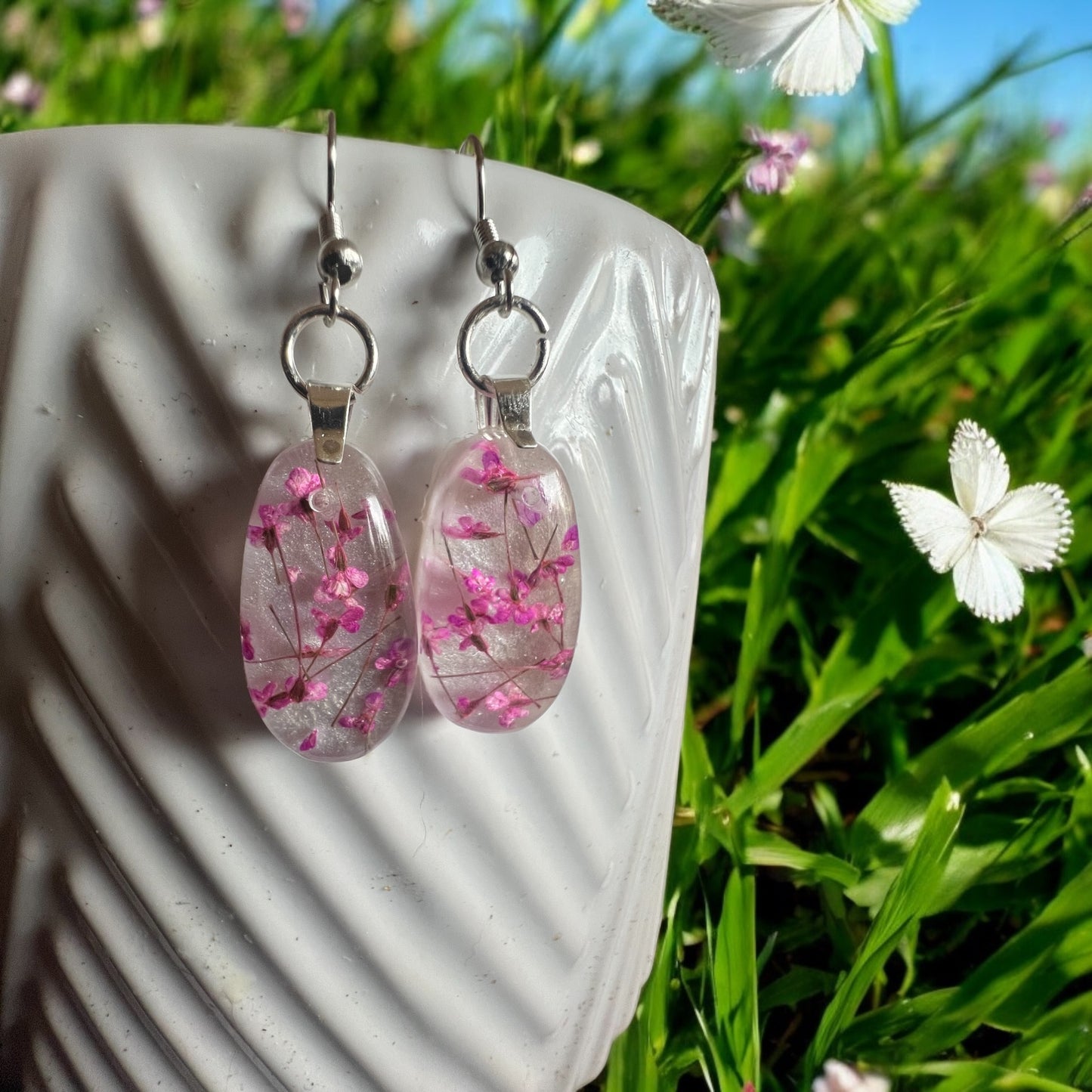 Botanical Earrings | Handmade Jewelry | Resin Craft