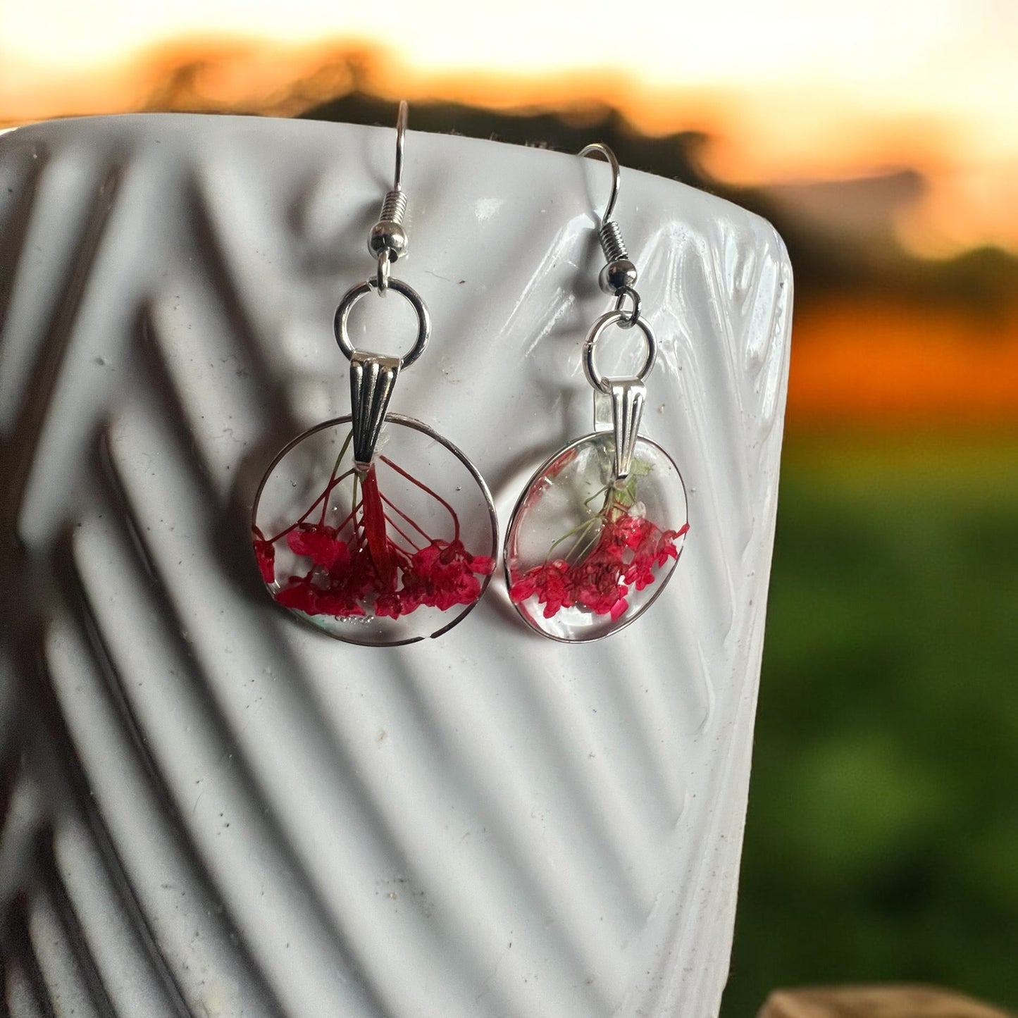 Botanical Earrings | Handmade Jewelry | Resin Craft
