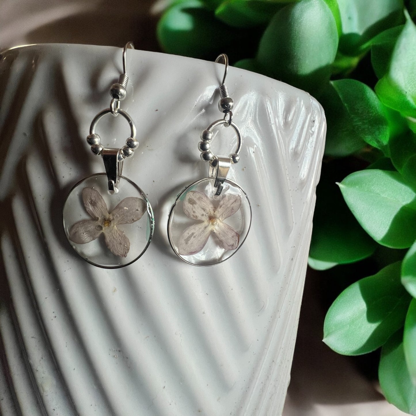 Botanical Earrings | Handmade Jewelry | Resin Craft