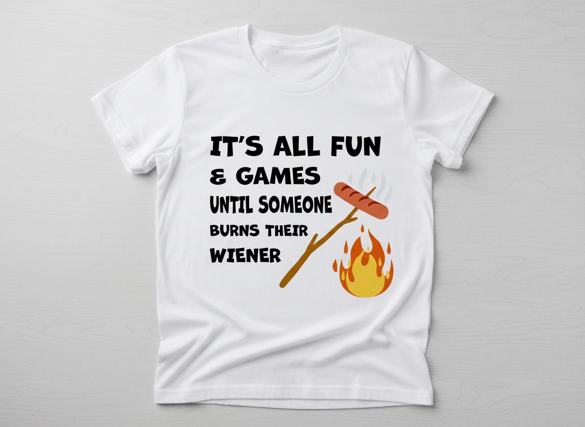 Burnt Weiner Camping Graphic | Funny T-Shirt Design (svg, png, jpg, dfx)