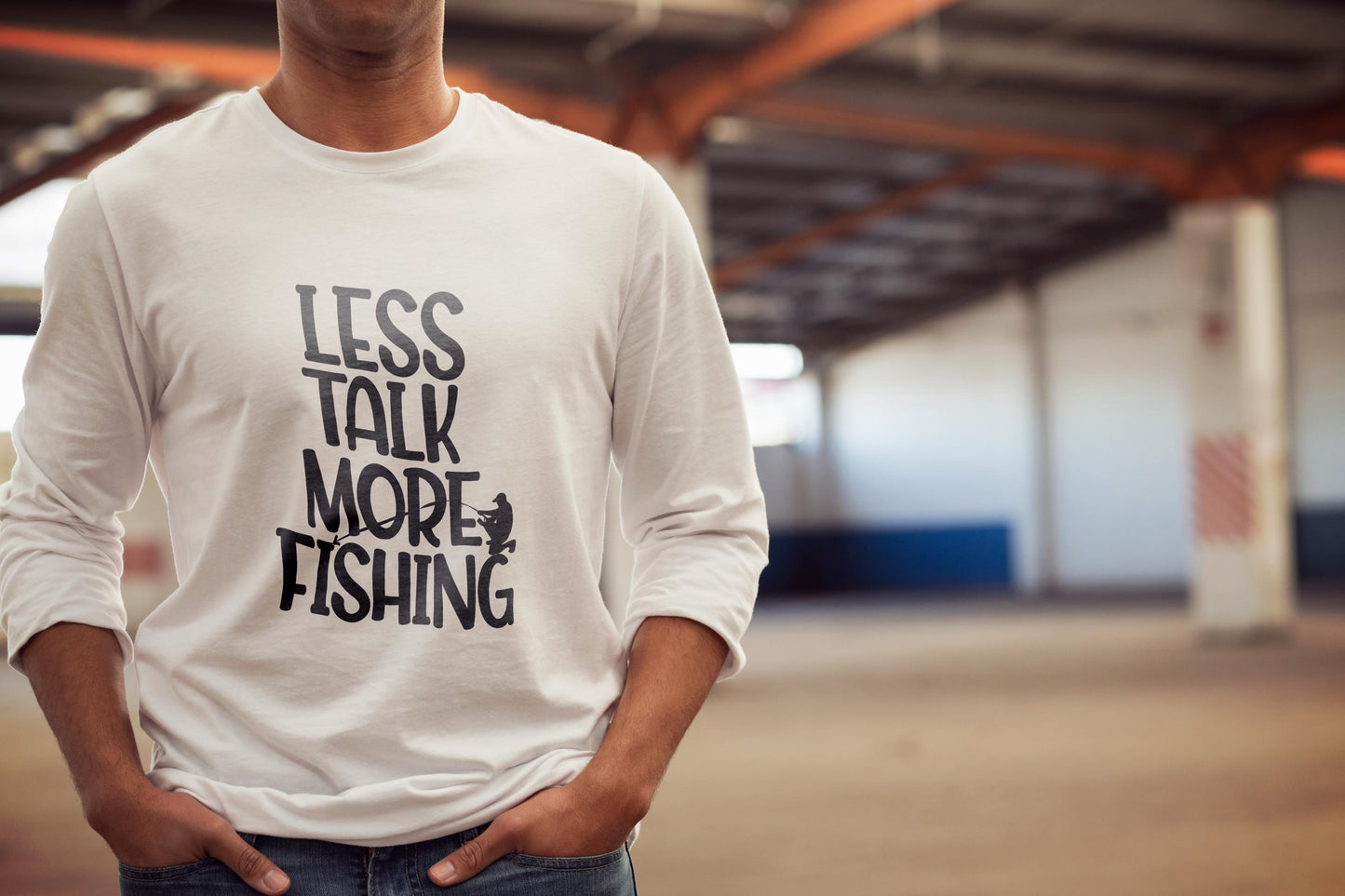 Less Talk More Fishing SVG | Funny Fisherman Quote (Digital Files)