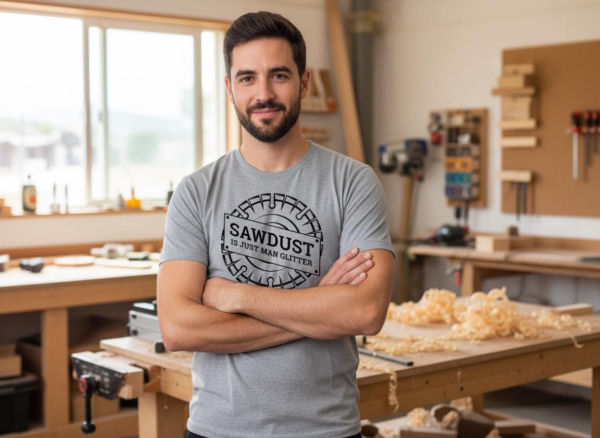 Sawdust Man Glitter SVG | Funny Woodworking Design (Digital Download)