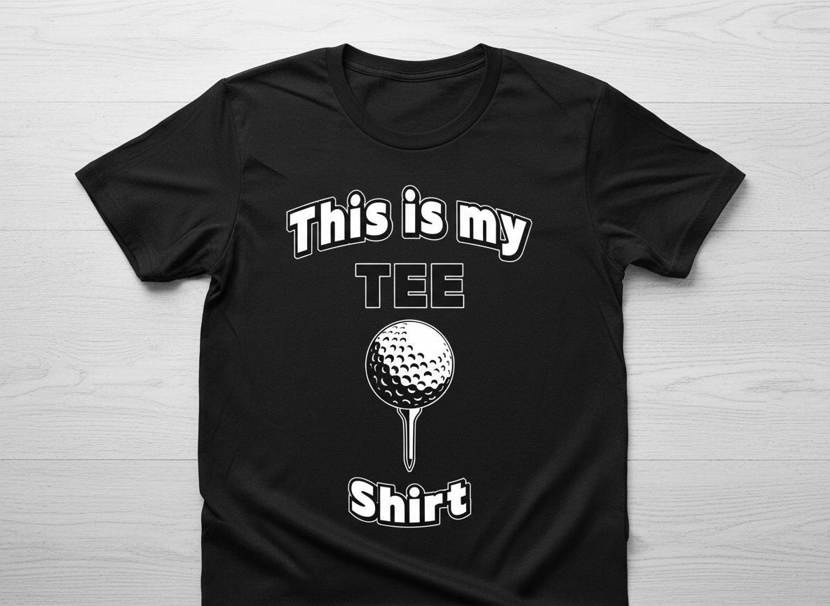 Funny Golf SVG | "This Is My Tee Shirt" Pun, Cricut Cut File (Digital Download)