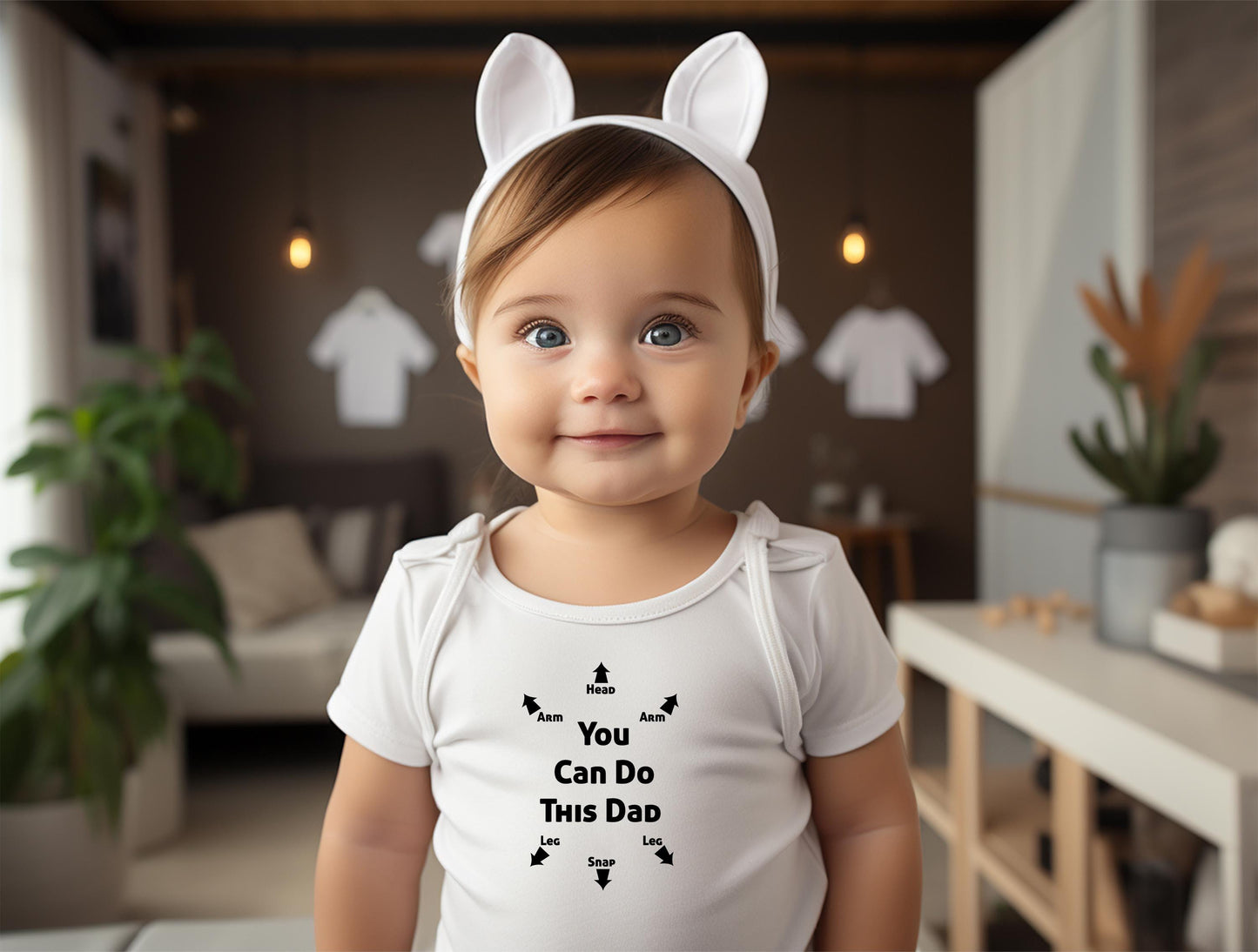 Funny 'You Can Do This Dad' SVG | Baby Bodysuit Cut File (Digital Download)