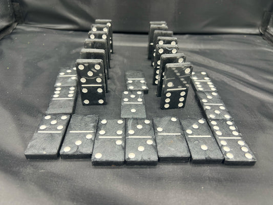 Dark Grey & White Domino Set | Resin Craft | Games | Dominos