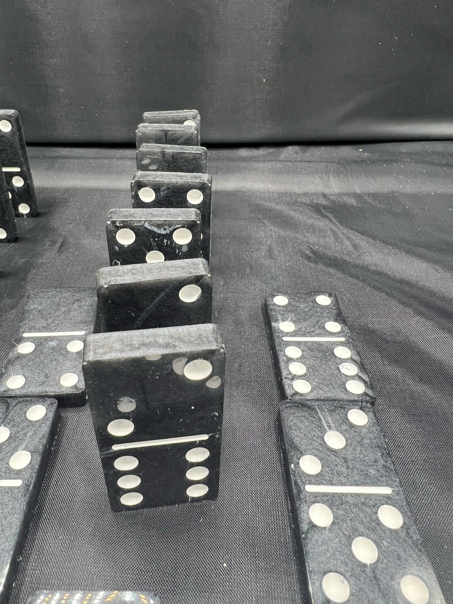 Dark Grey & White Domino Set | Resin Craft | Games | Dominos