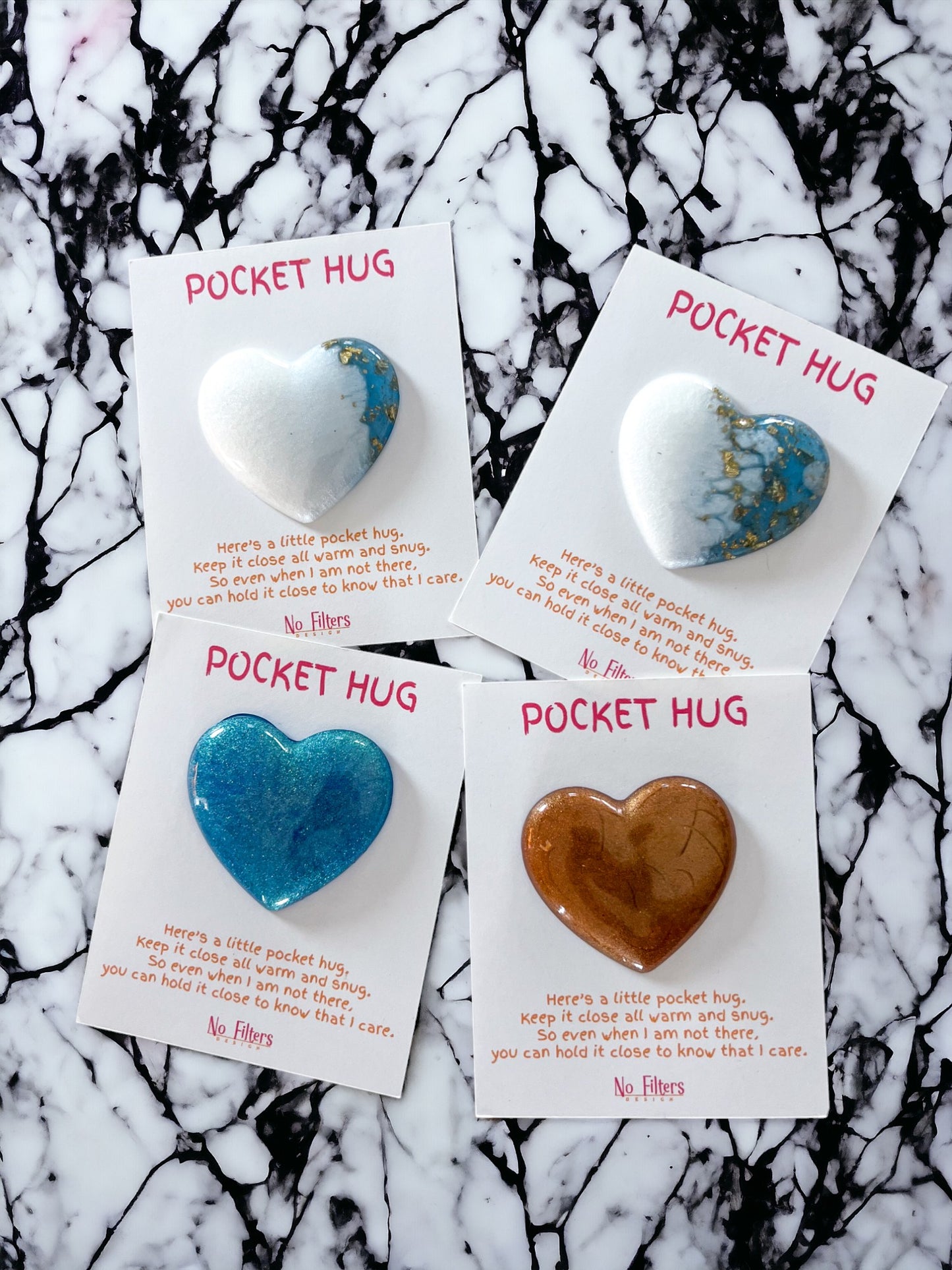 Pocket Hugs | Resin Craft | Heart Comfort | Fidget Heart