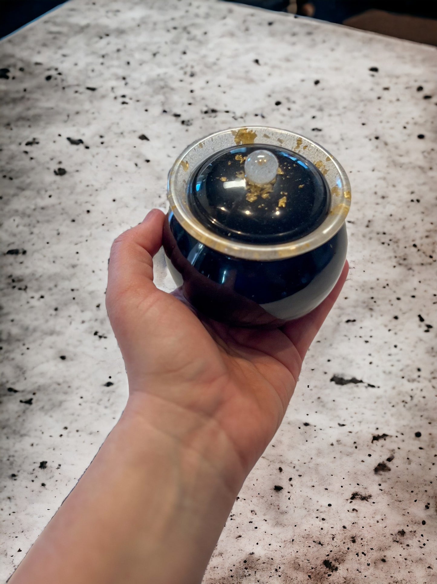 Small Jar with Lid | Storage Container | Jewelry Holder | Resin Craft