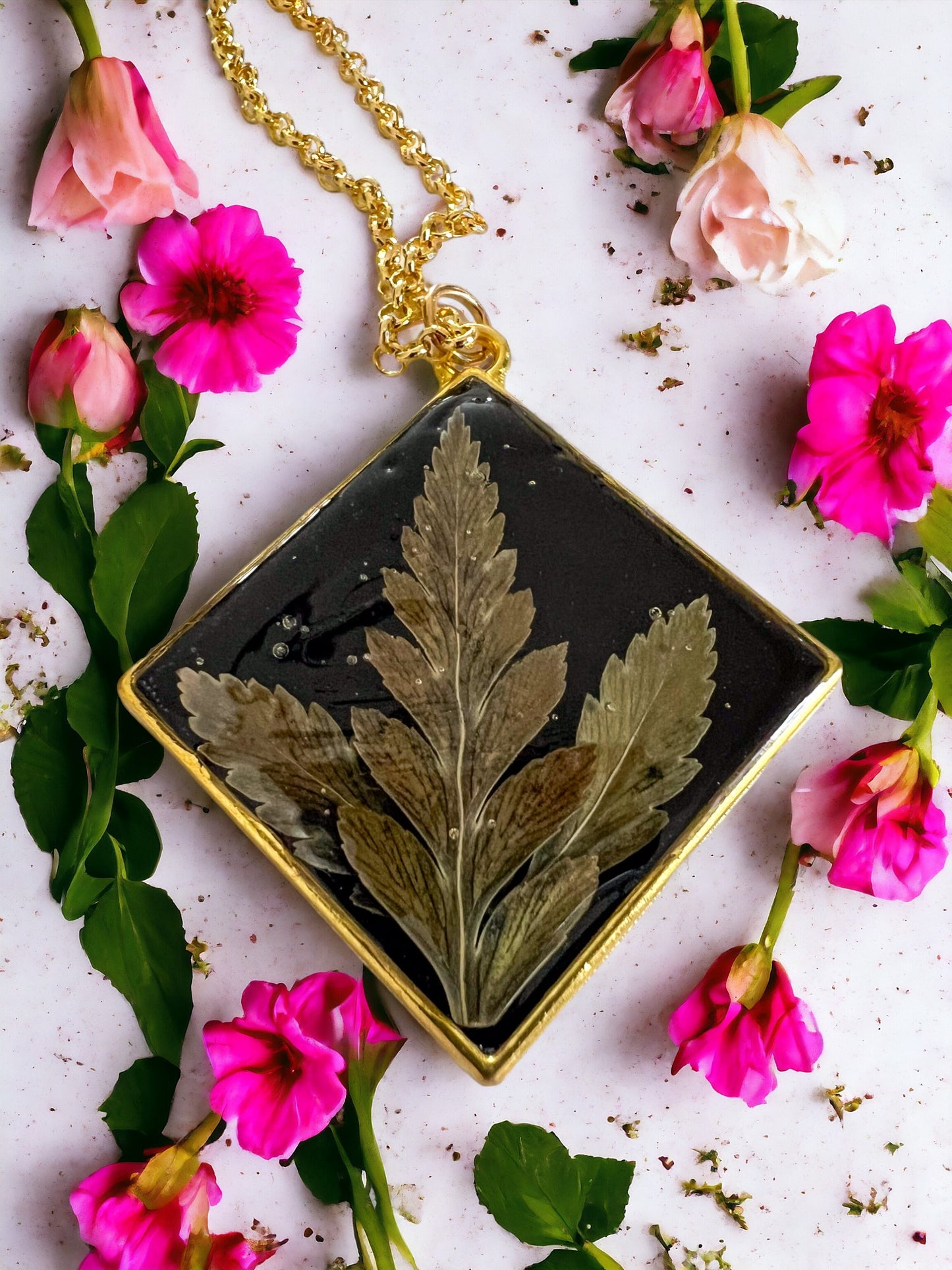 Botanical Pendants & Necklace | Handmade Jewelry | Resin Craft