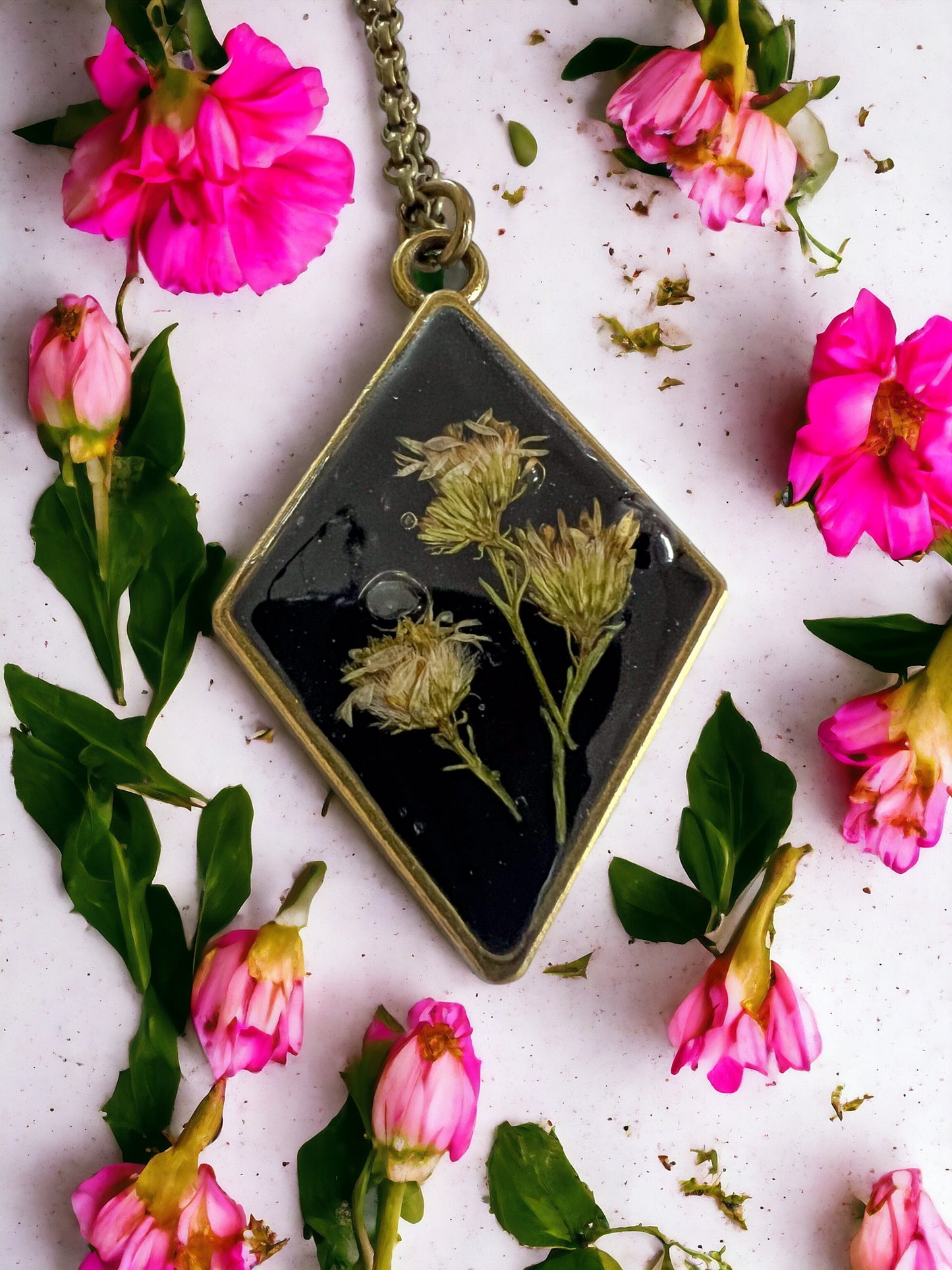 Botanical Pendants & Necklace | Handmade Jewelry | Resin Craft