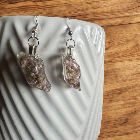 Botanical Earrings | Handmade Jewelry | Resin Craft