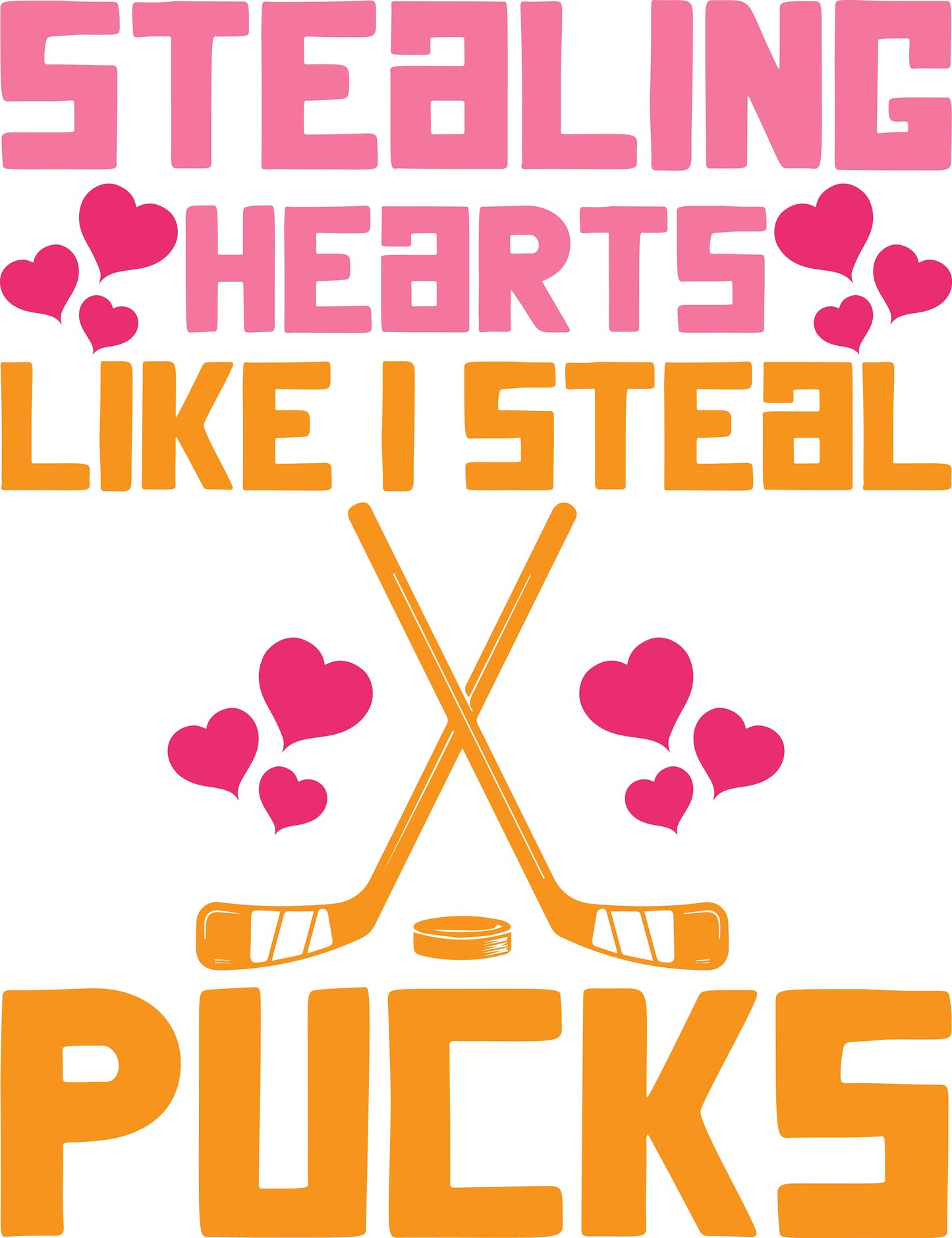 Stealing Hearts Hockey SVG | Valentine's Cricut, Silhouette (Digital Download)