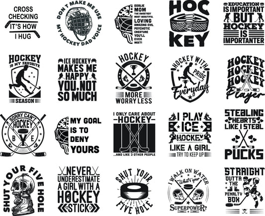 Hockey SVG Bundle  Hockey Graphics & Cut Files | Cricut and Silhouette | Instant Download