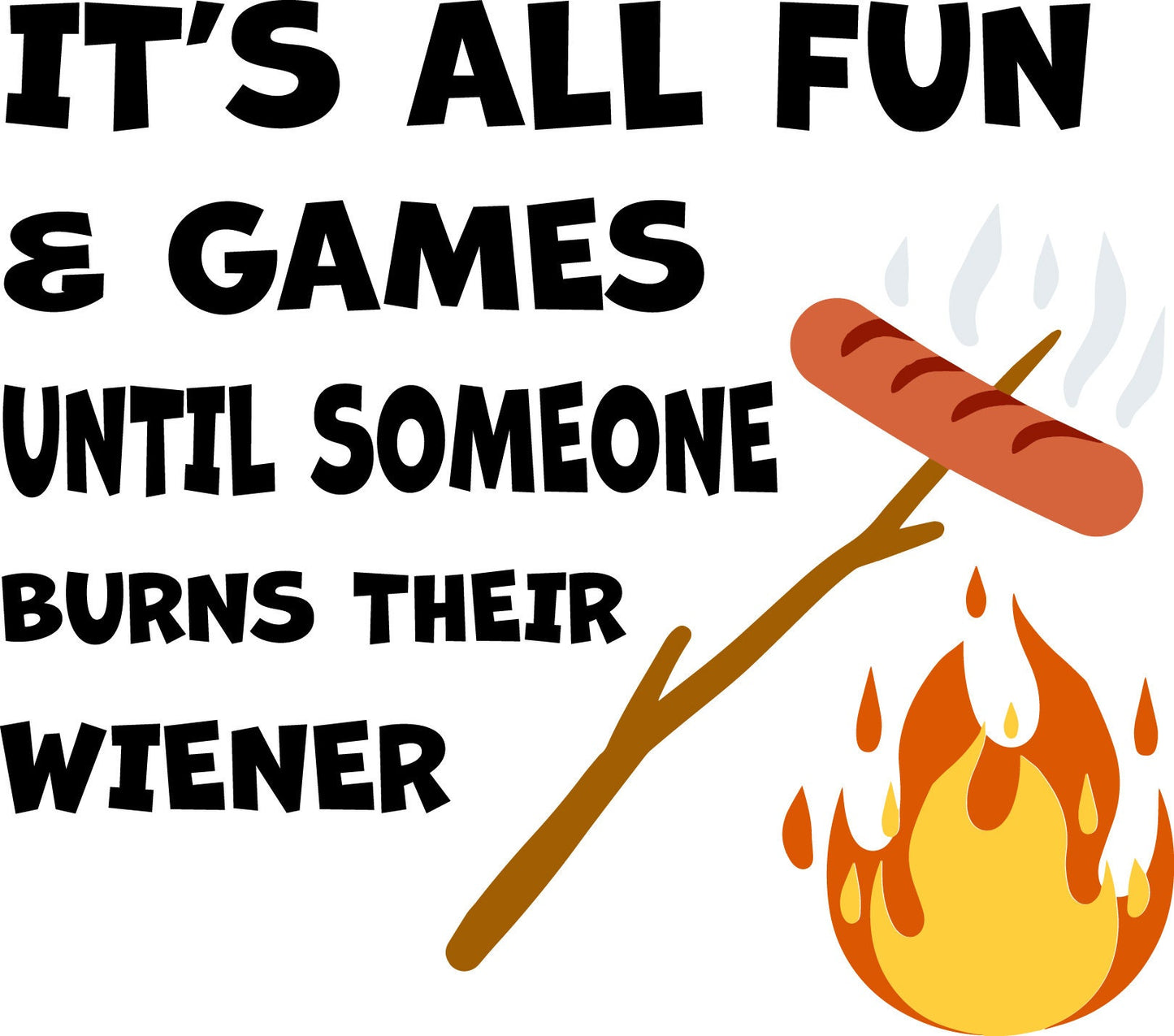 Burnt Weiner Camping Graphic | Funny T-Shirt Design (svg, png, jpg, dfx)