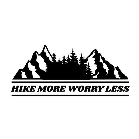 Hike More Worry Less SVG | Mountain Adventure Cut File (Digital Download)