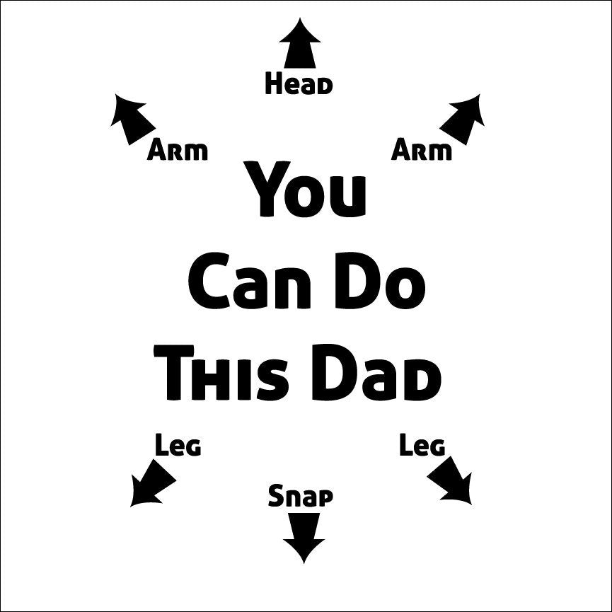 Funny 'You Can Do This Dad' SVG | Baby Bodysuit Cut File (Digital Download)