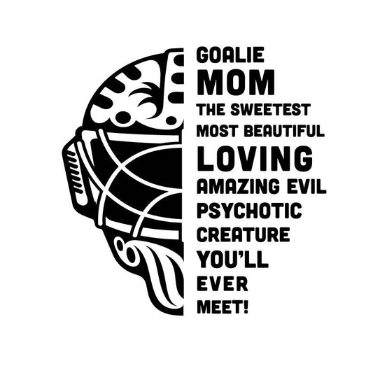 Funny Goalie Mom SVG | Hockey Mask Design (Digital Download)