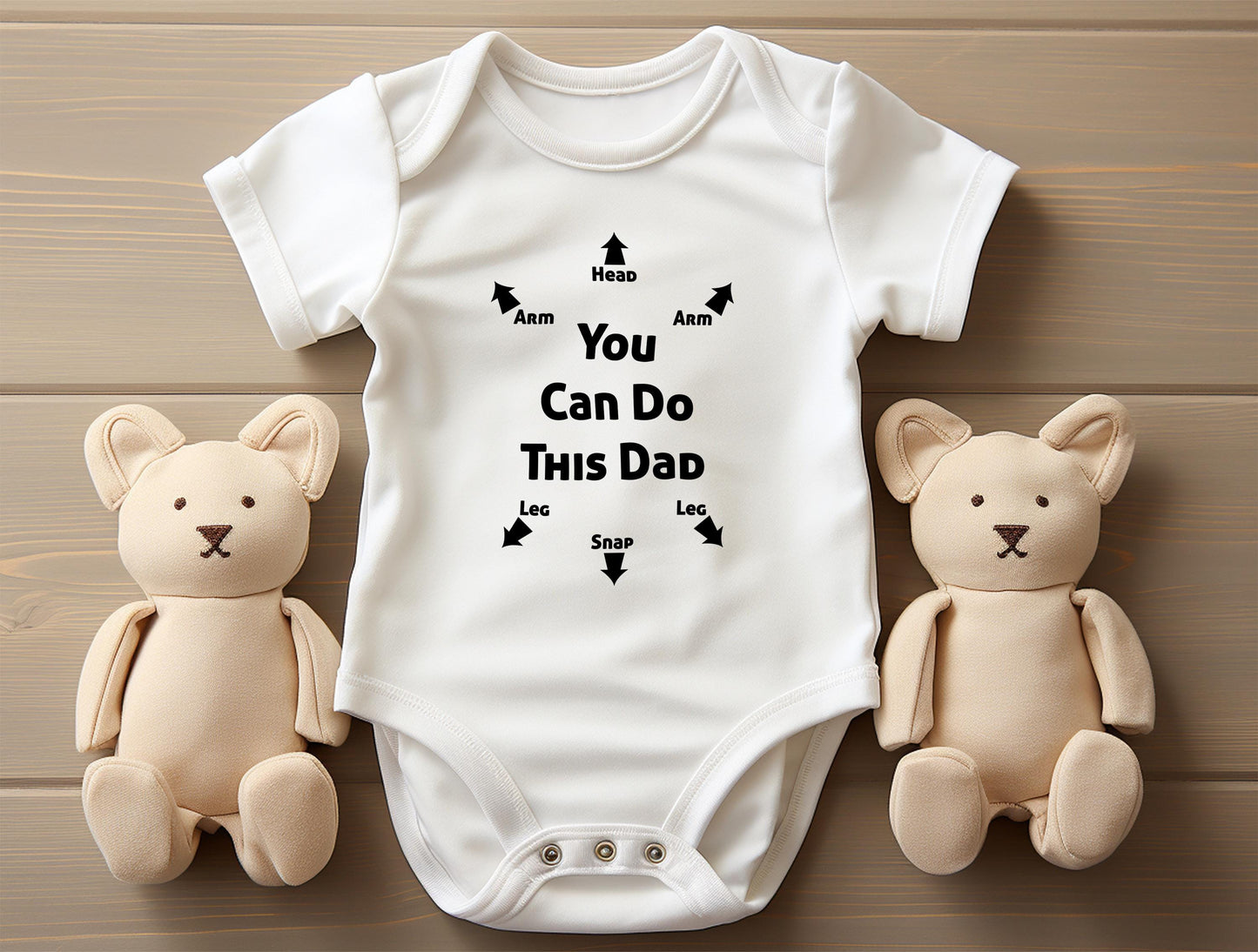 Funny 'You Can Do This Dad' SVG | Baby Bodysuit Cut File (Digital Download)