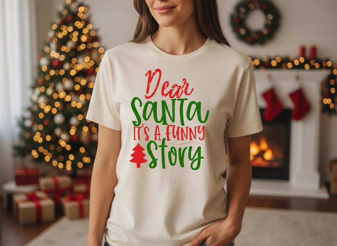 Funny Christmas Quote SVG | Dear Santa, It's a Funny Story (Digital Download)
