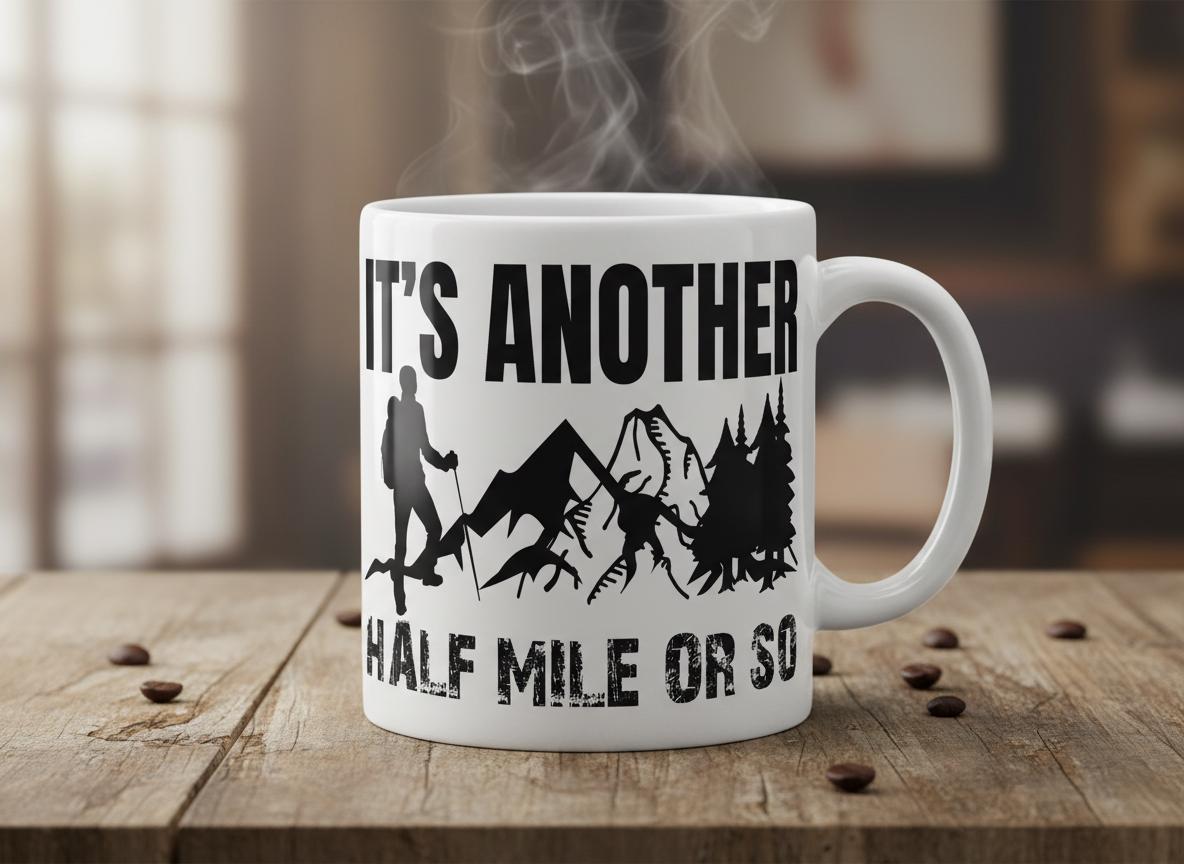 Funny Hiking SVG | It's Another Half Mile Design (Digital Download)