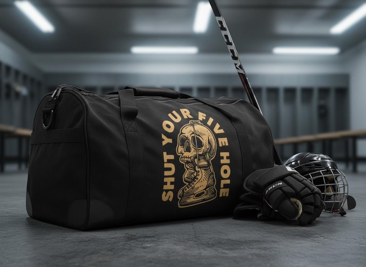 Funny Hockey Skull SVG | Goalie Humor Design (Digital Download)